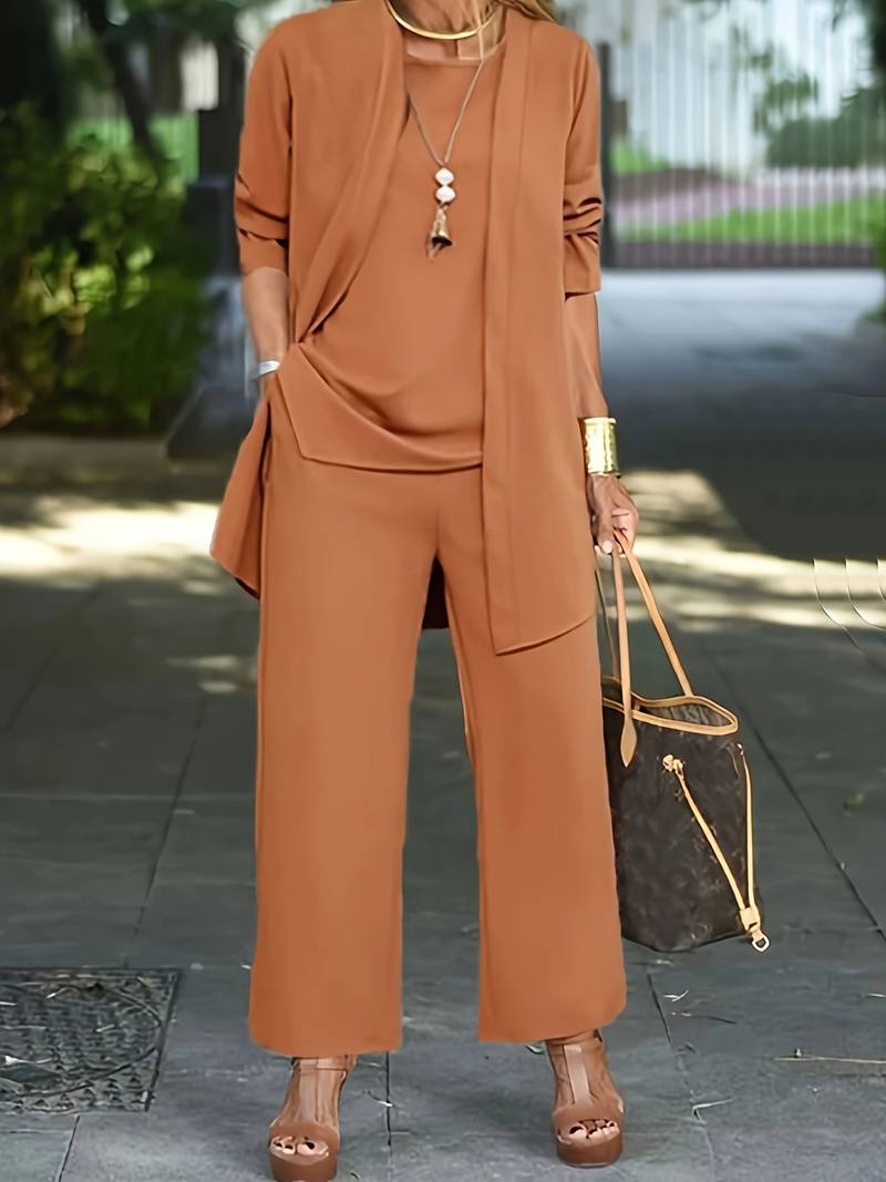 Raheel - Casual tweedelige set met vest en lange broek