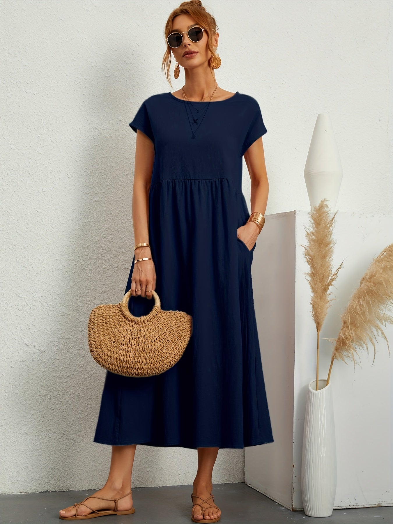 Meilani - Casual Zomerjurkje Met Losse Zakken