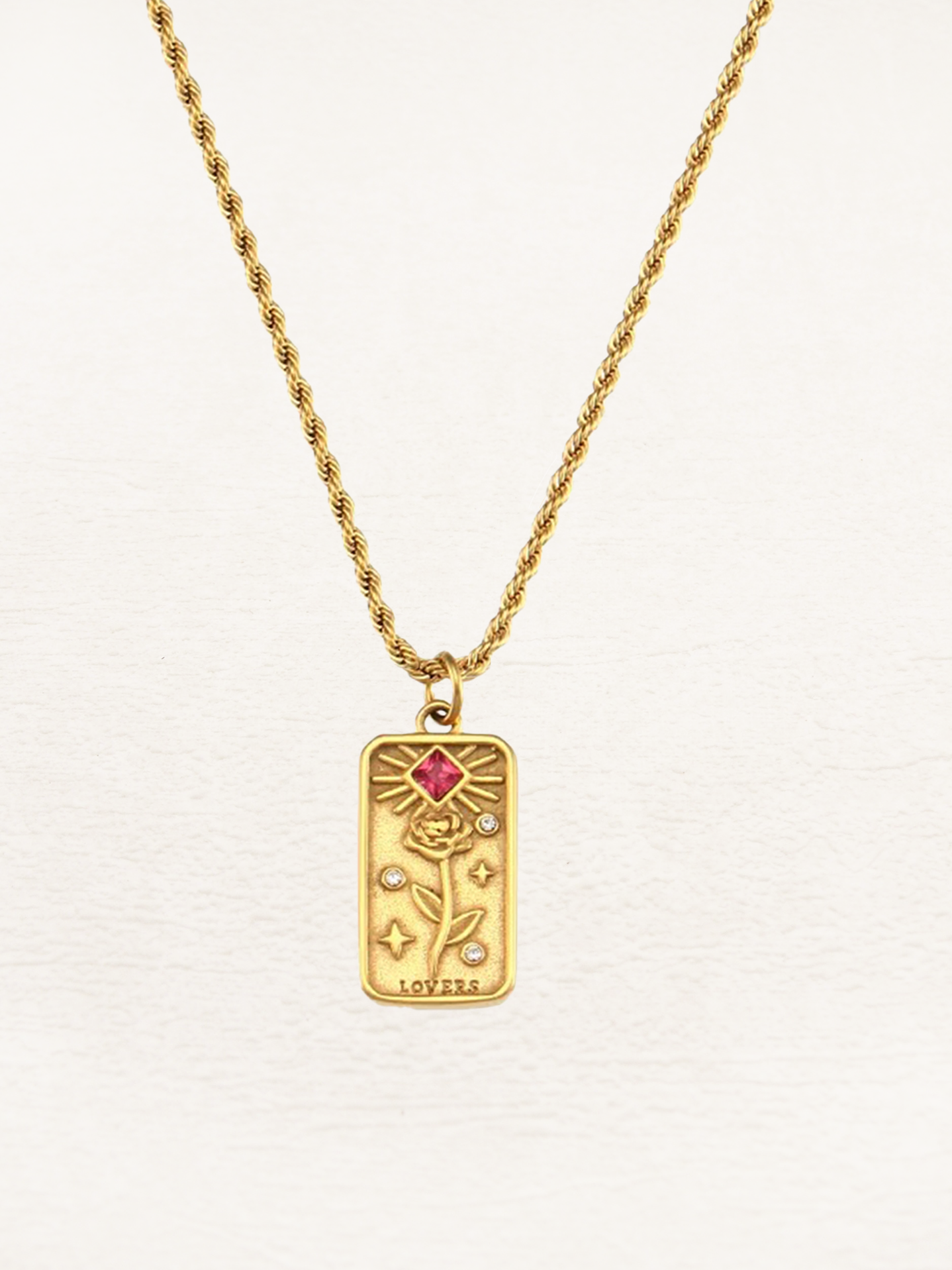 Fenneke - Tarot Kaart Liefhebbers Ketting Goud