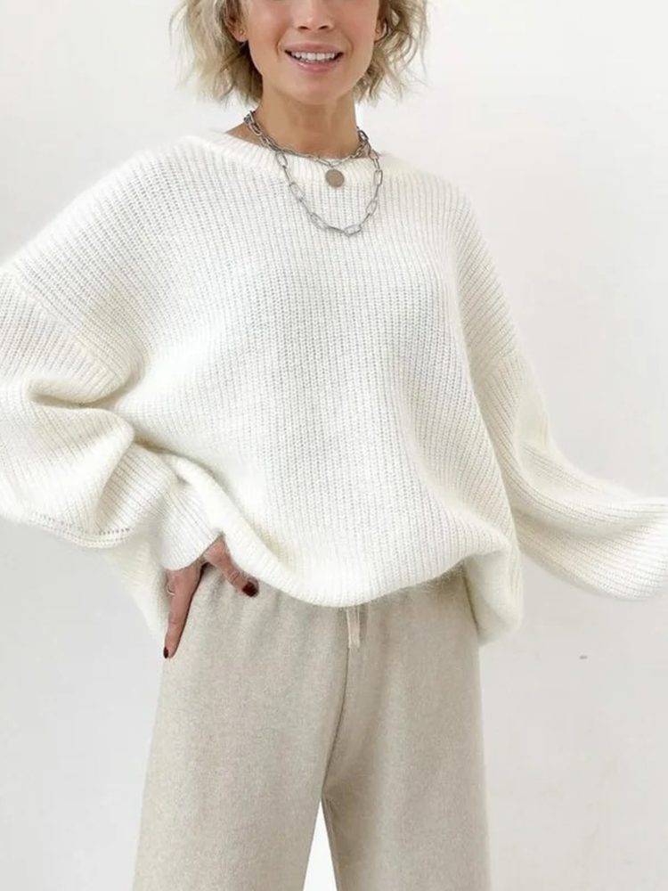 Saskia - Zachte Gebreide Trui voor Dames | Fluffy Sweater voor Vrouwen | Casual Gekleurde Trui