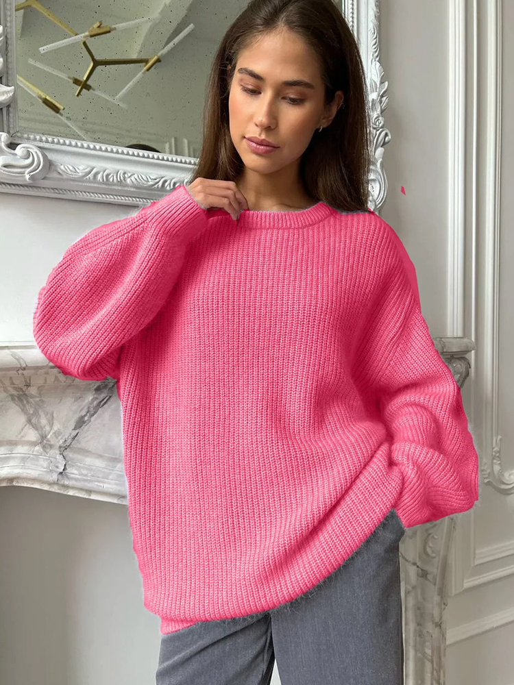 Saskia - Zachte Gebreide Trui voor Dames | Fluffy Sweater voor Vrouwen | Casual Gekleurde Trui