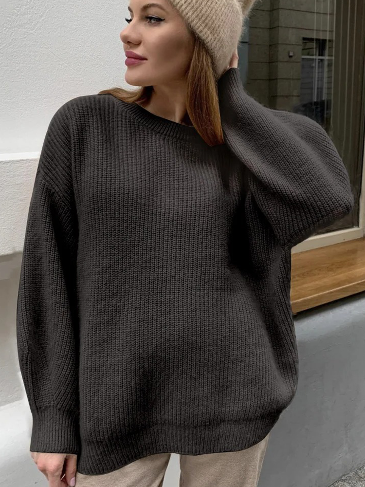 Saskia - Zachte Gebreide Trui voor Dames | Fluffy Sweater voor Vrouwen | Casual Gekleurde Trui