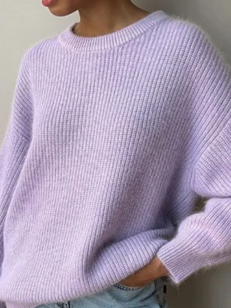 Saskia - Zachte Gebreide Trui voor Dames | Fluffy Sweater voor Vrouwen | Casual Gekleurde Trui