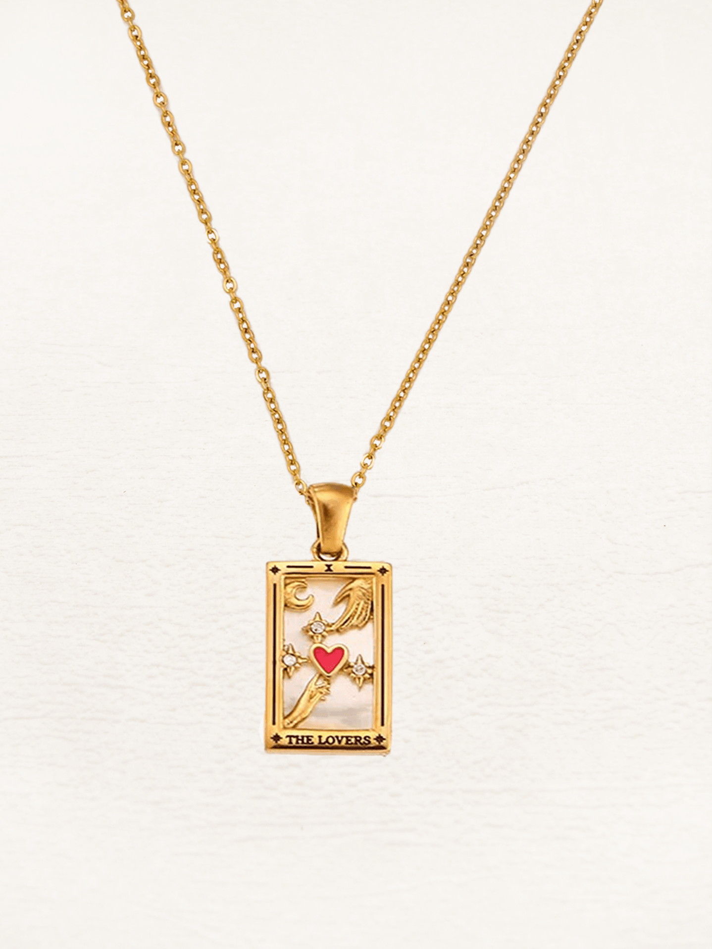 Eryka - Liefhebbers Tarot Kaart Ketting Goud