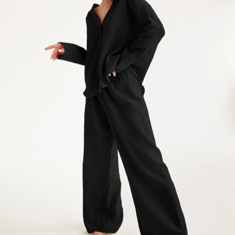 Cornelia Loungekleding Set | Comfy katoenen 2-delige thuispak voor dames