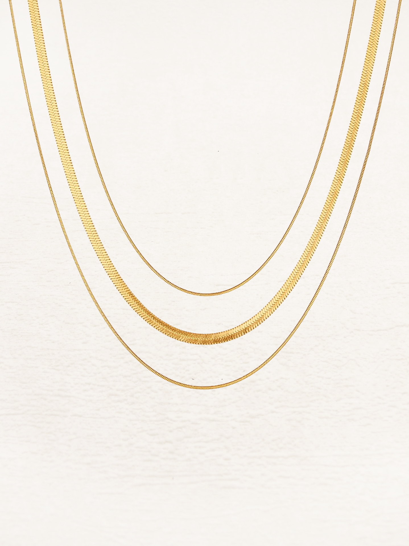 Tessaine - Laagse Slangenketting Goud