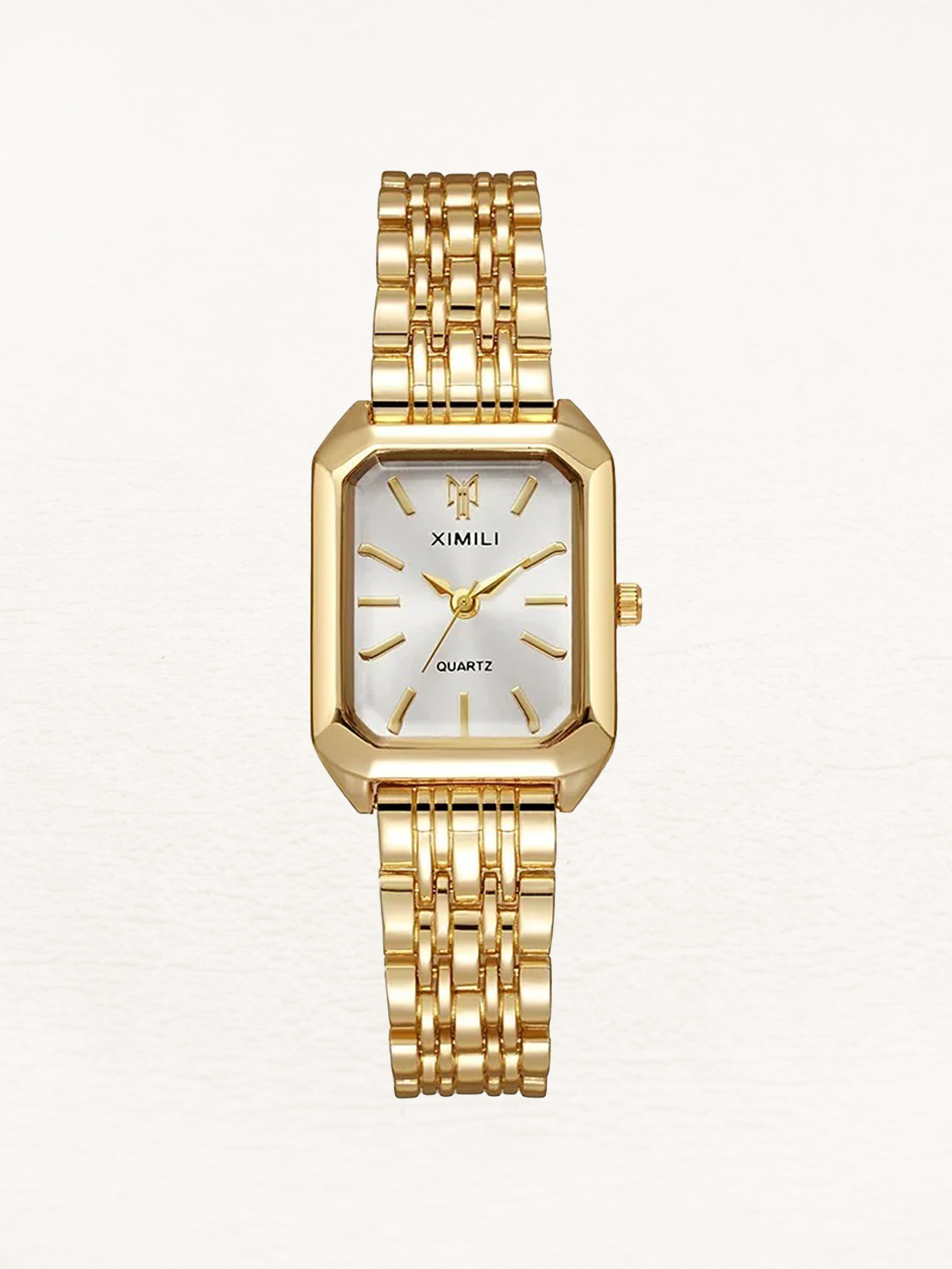June - Dames Horloge Met Vierkante Kast Goud