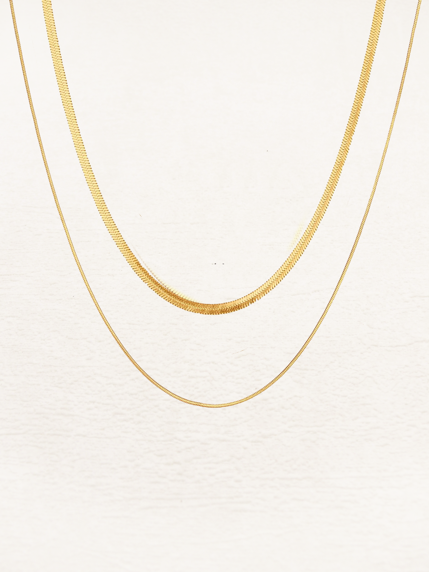 Vevianne - Laagse Slangenketting Goud
