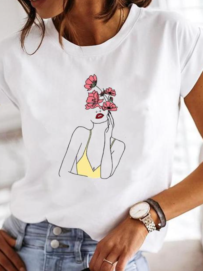 Emma - Superstijlvol T-Shirt met Extravagant Zomerdesign