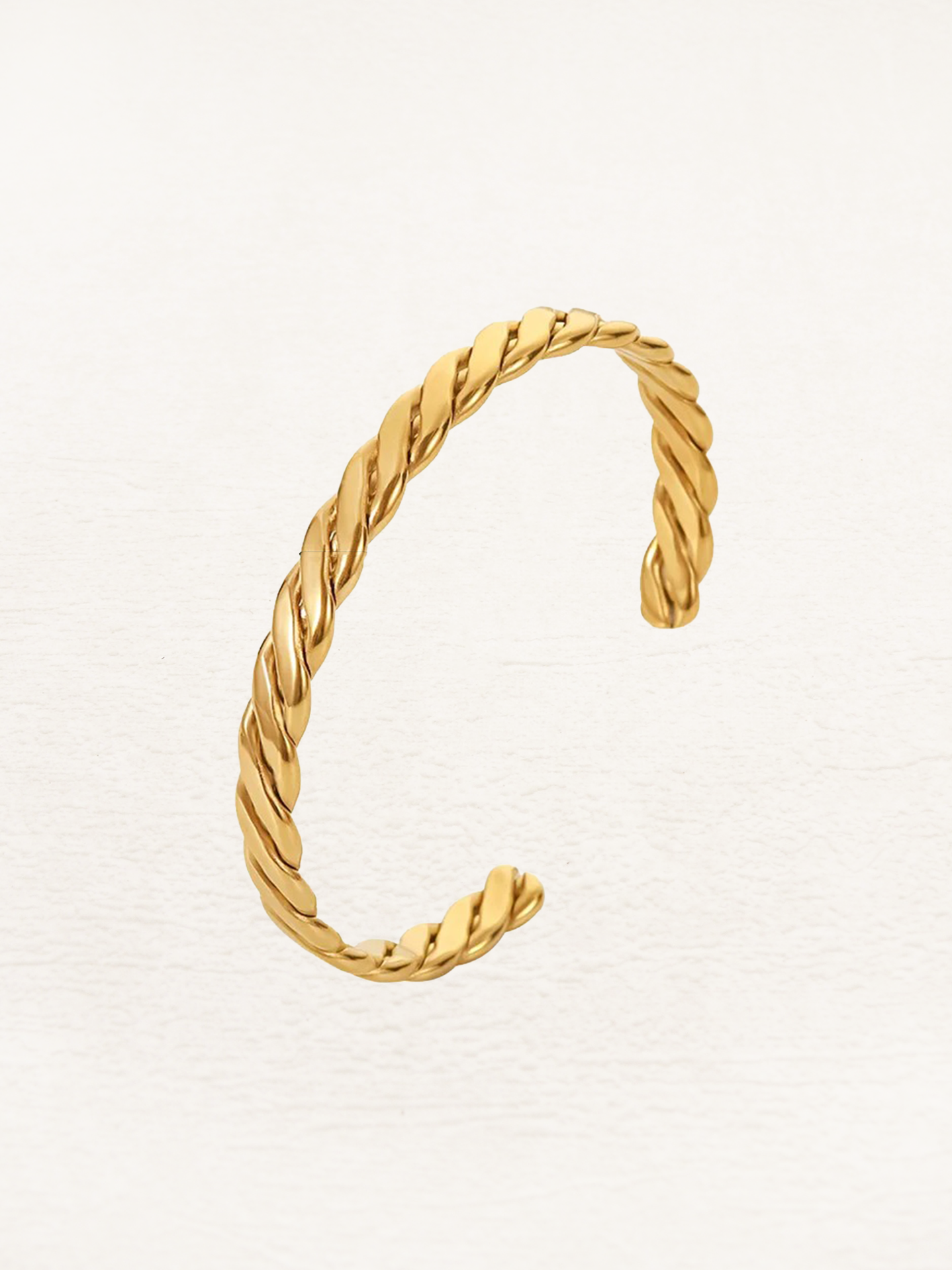 Hendrika - Blanche Cubaanse Gedraaide Armband Goud