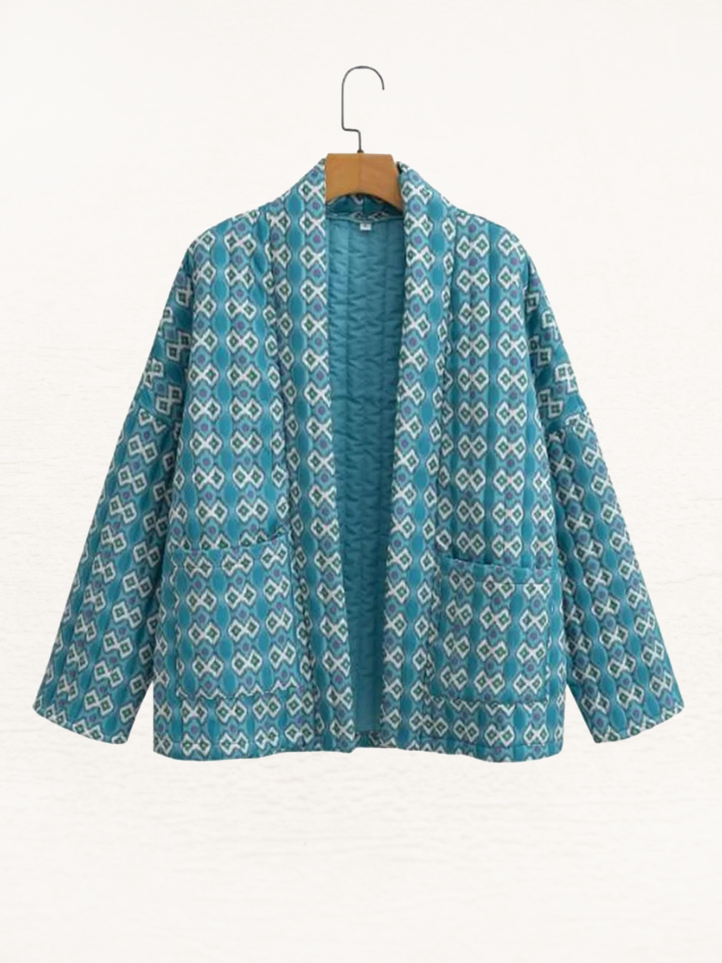 Liva - Gewatteerde Jas Dames | Quilt Jack Met Print | Stijlvol Vrouwen Jasje