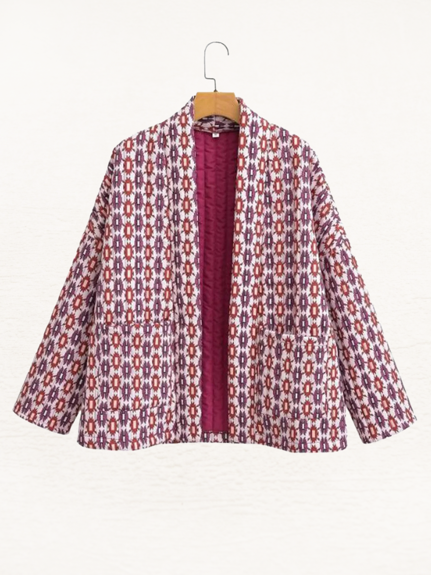 Liva - Gewatteerde Jas Dames | Quilt Jack Met Print | Stijlvol Vrouwen Jasje
