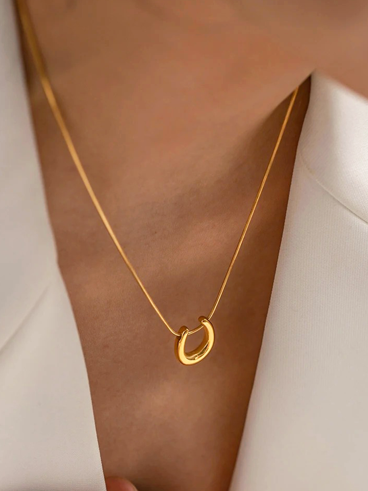 Aaltje - Lucky Hoefijzer Ketting Goud