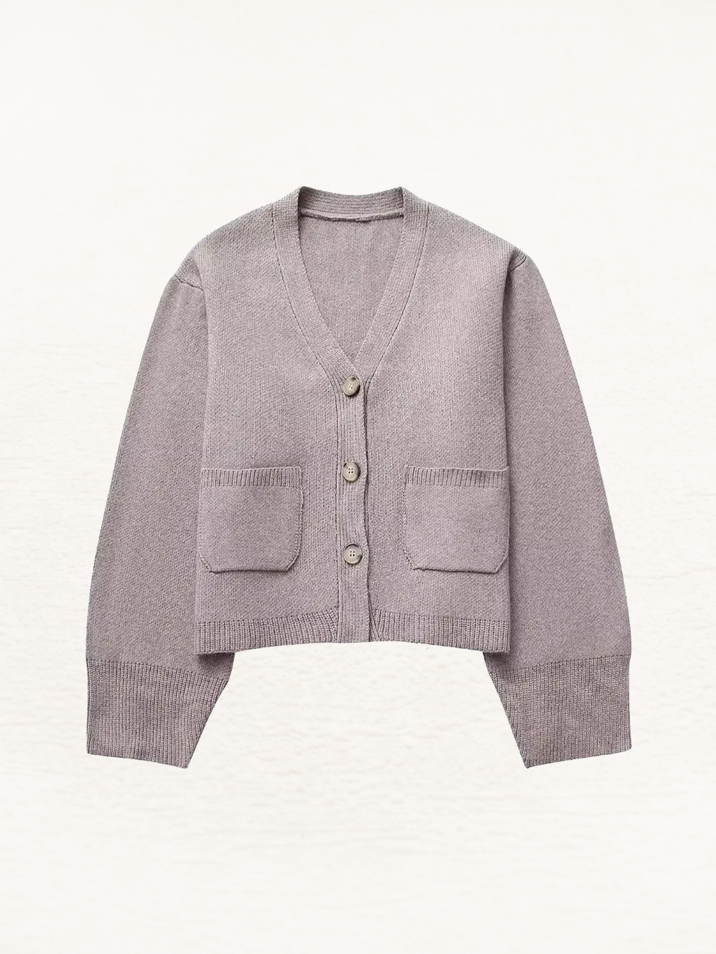 Marijke - Cardigan Sweater voor Dames | Vest met Zakken voor Vrouwen | Knoopvest in Khaki