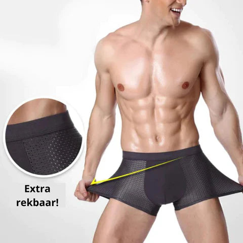 Bamboo Boxers Set van 4 voor Mannen met Ademend Mesh voor Comfort in alle Bezigheden