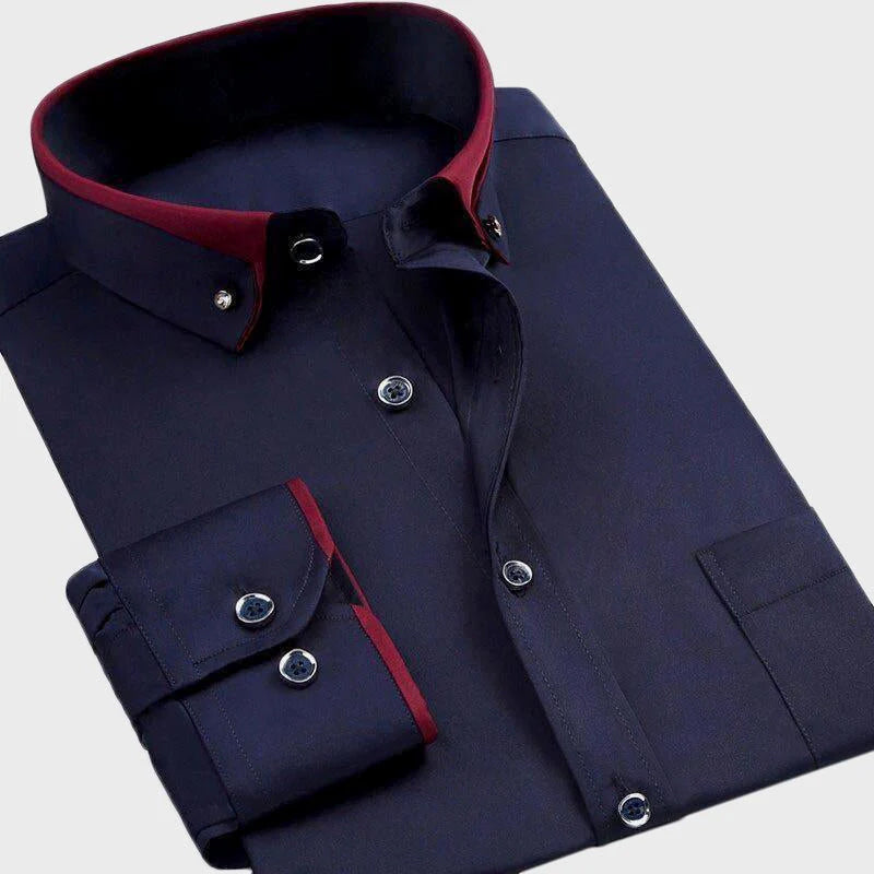 David - Shirt met Kraag en Manchetten
