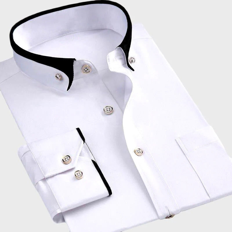 David - Shirt met Kraag en Manchetten