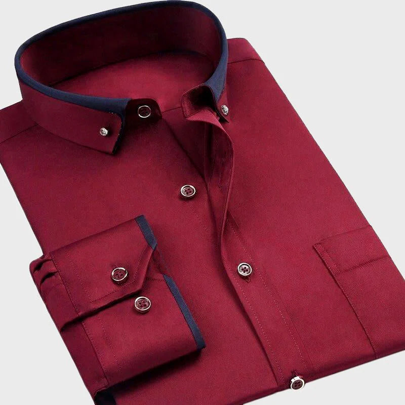 David - Shirt met Kraag en Manchetten