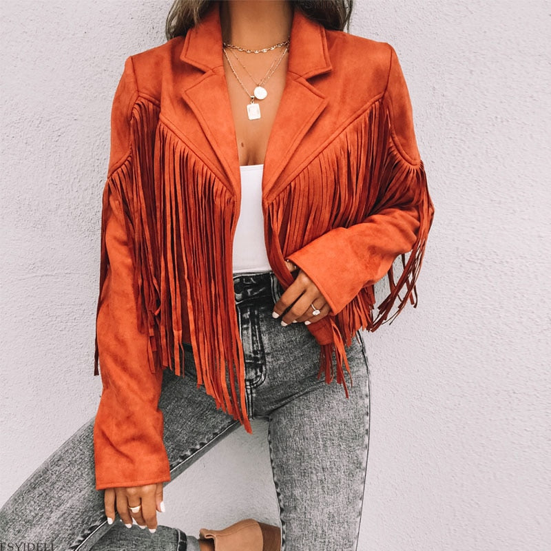 Brayer - Suède Jas met Franjes - Dames Vest met kwastjes Voor Een Trendy Outfit