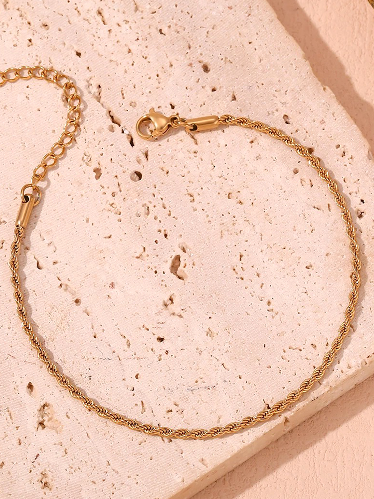 Yara - Twist Chain Enkelbandje Goud