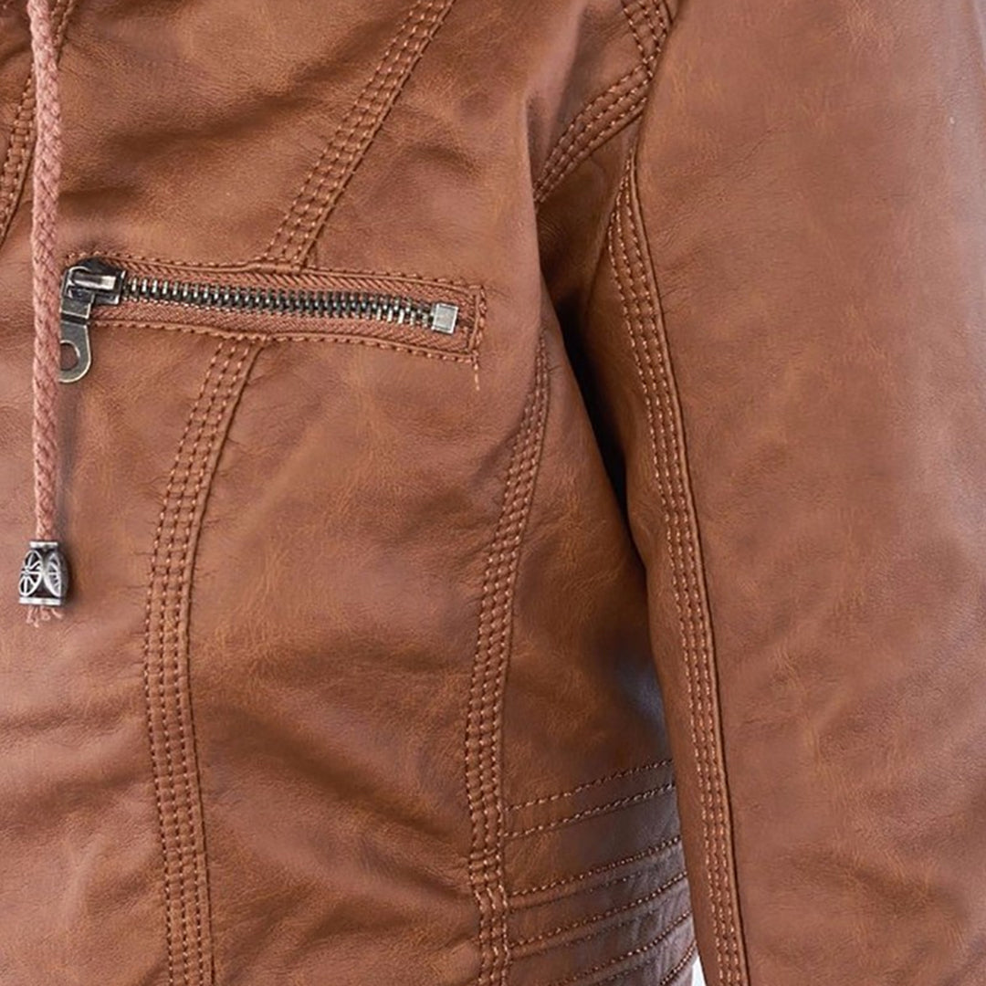 Anna - Leren zomerjas voor dames