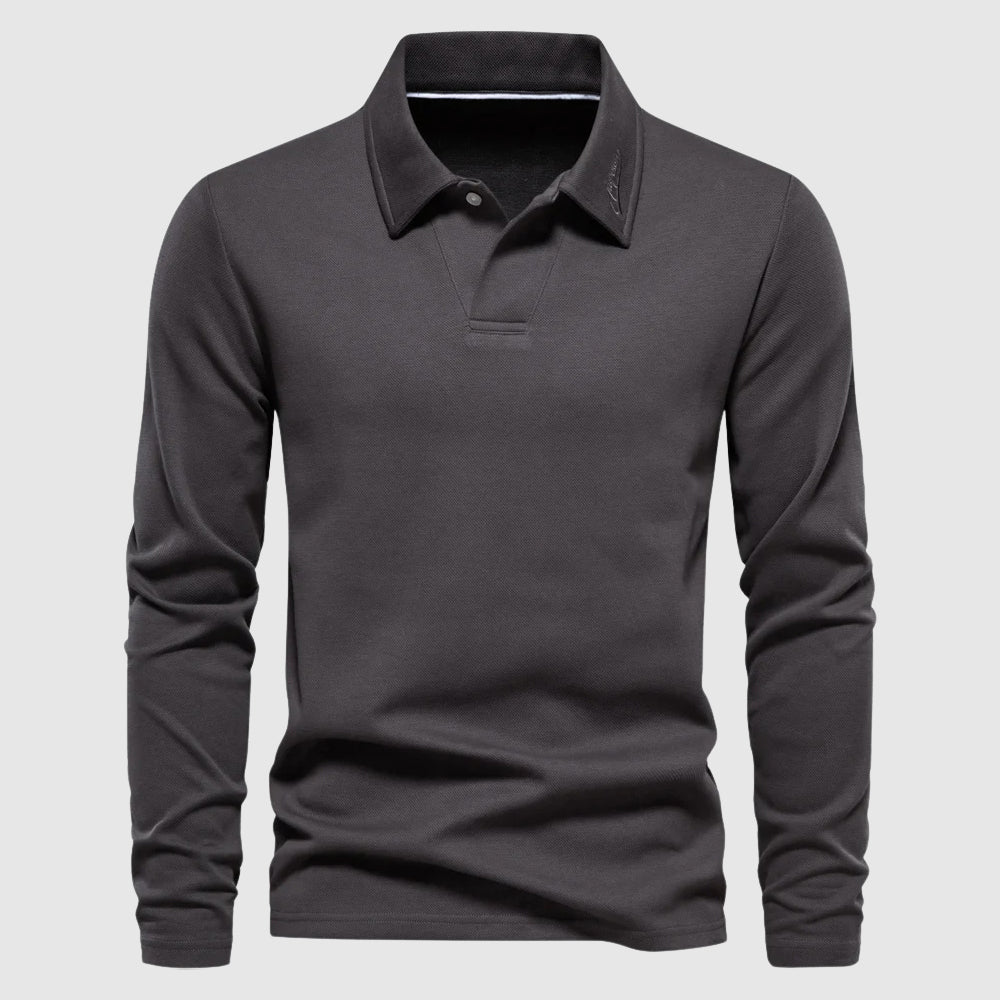 Liam - Classic Langarm Polo Shirt