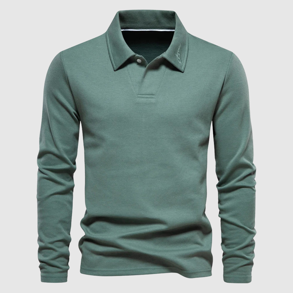 Liam - Classic Langarm Polo Shirt