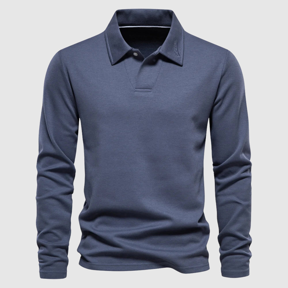 Liam - Classic Langarm Polo Shirt