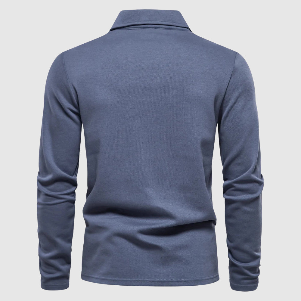 Liam - Classic Langarm Polo Shirt