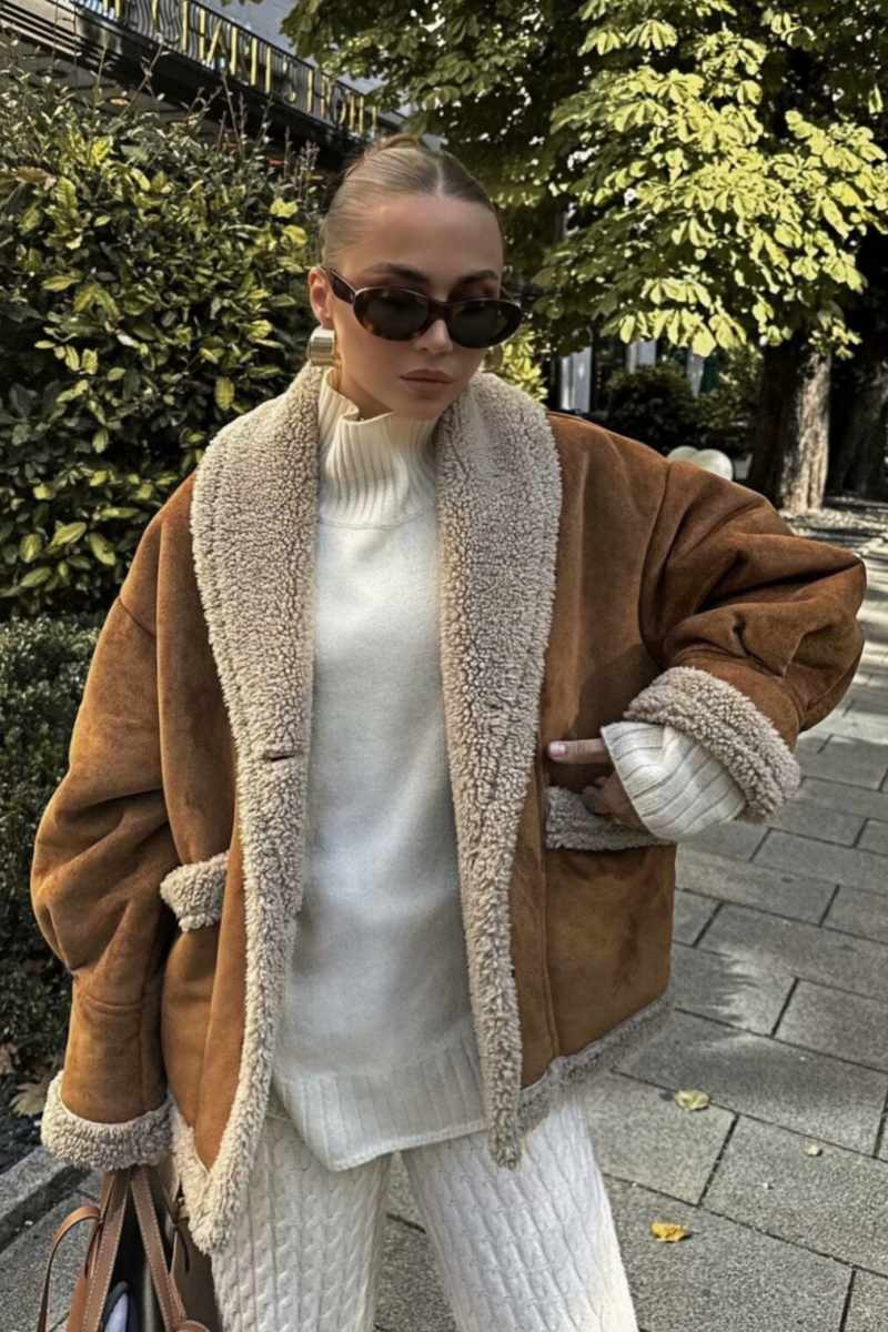 Ansa - Oversized Shearling Jack