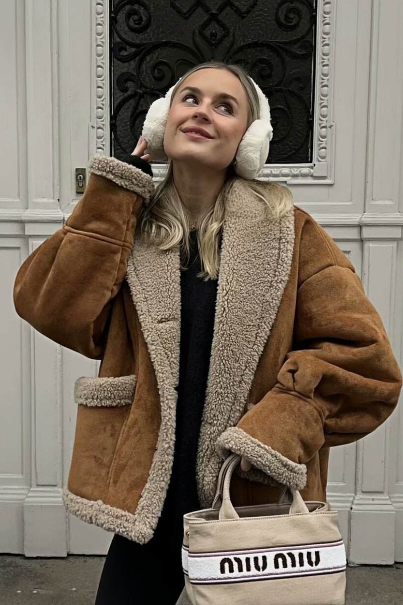 Ansa - Oversized Shearling Jack