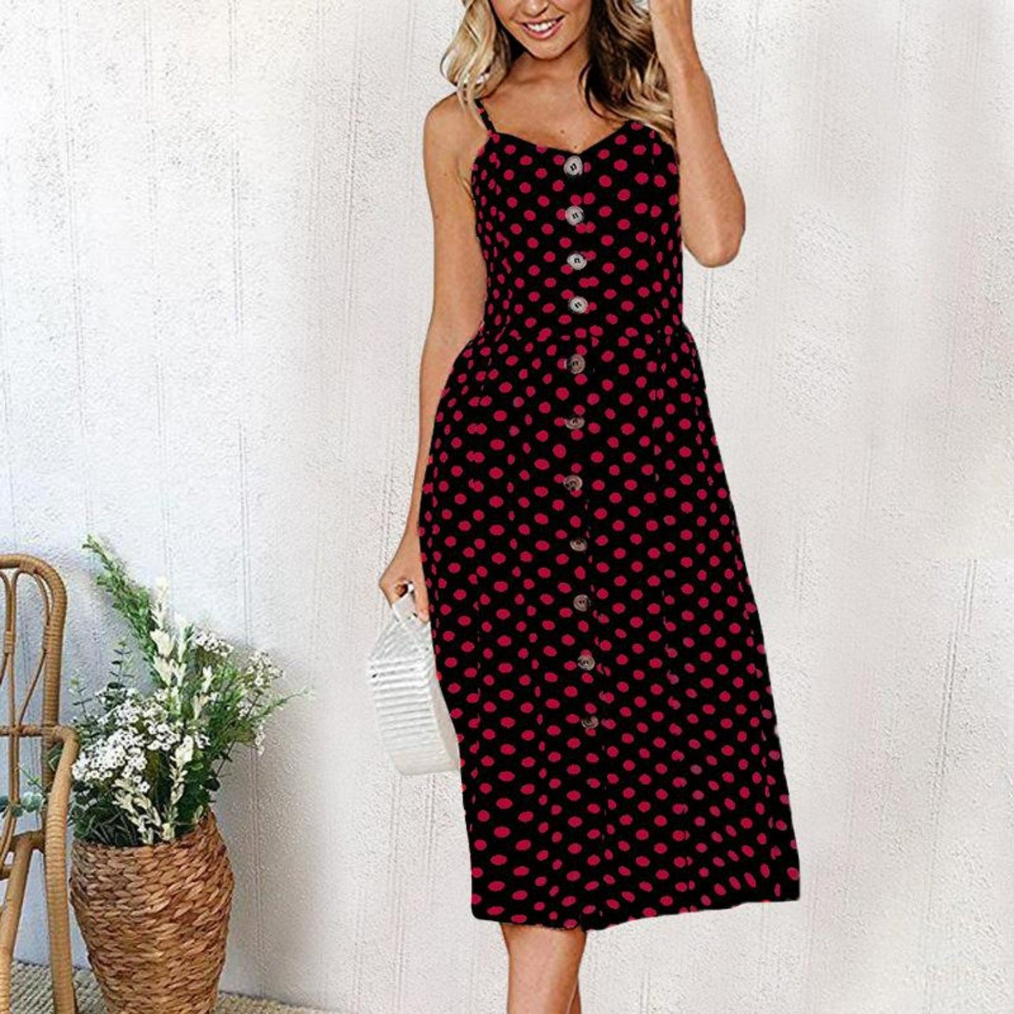Florence - Elegante witte zomerjurk met V-hals