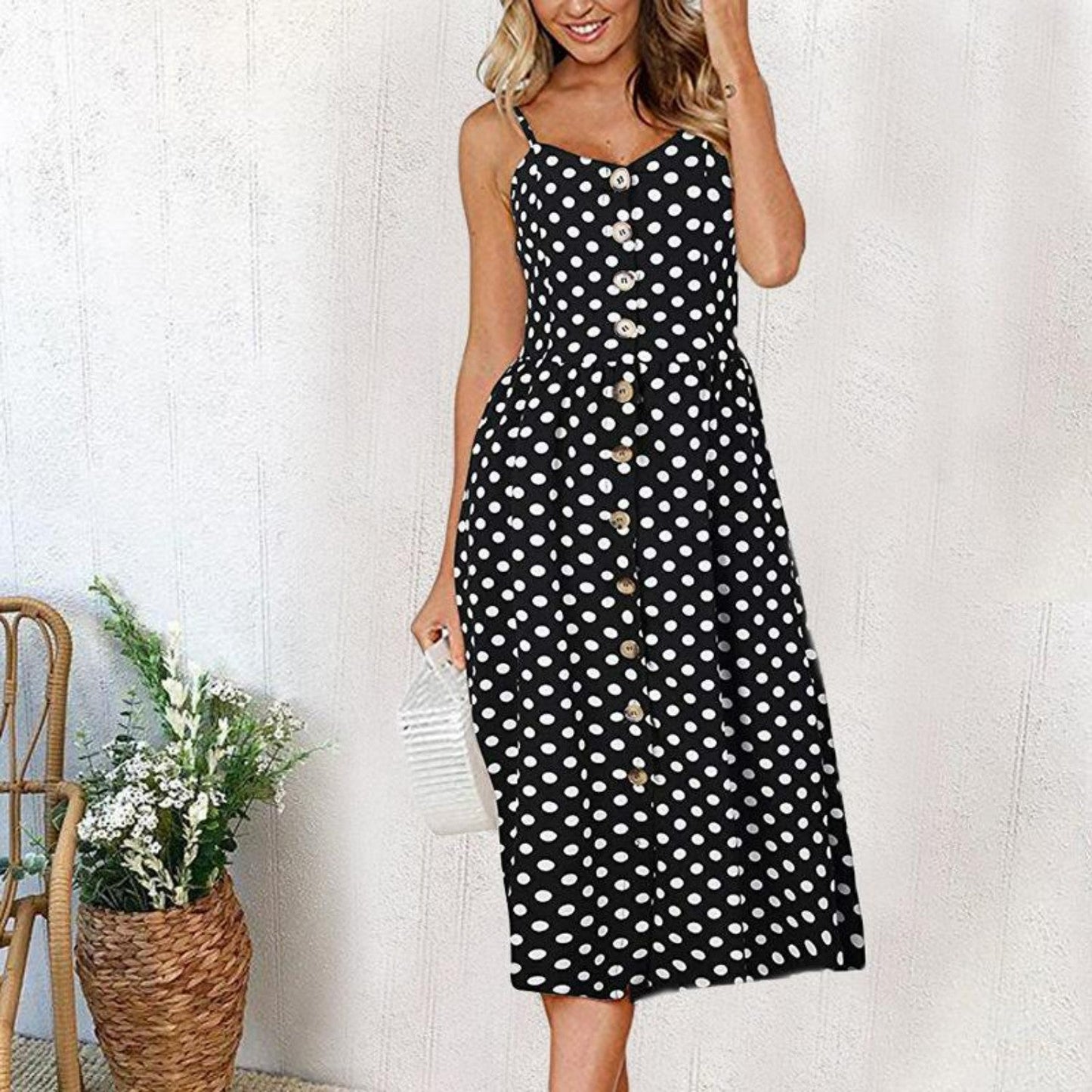 Florence - Elegante witte zomerjurk met V-hals