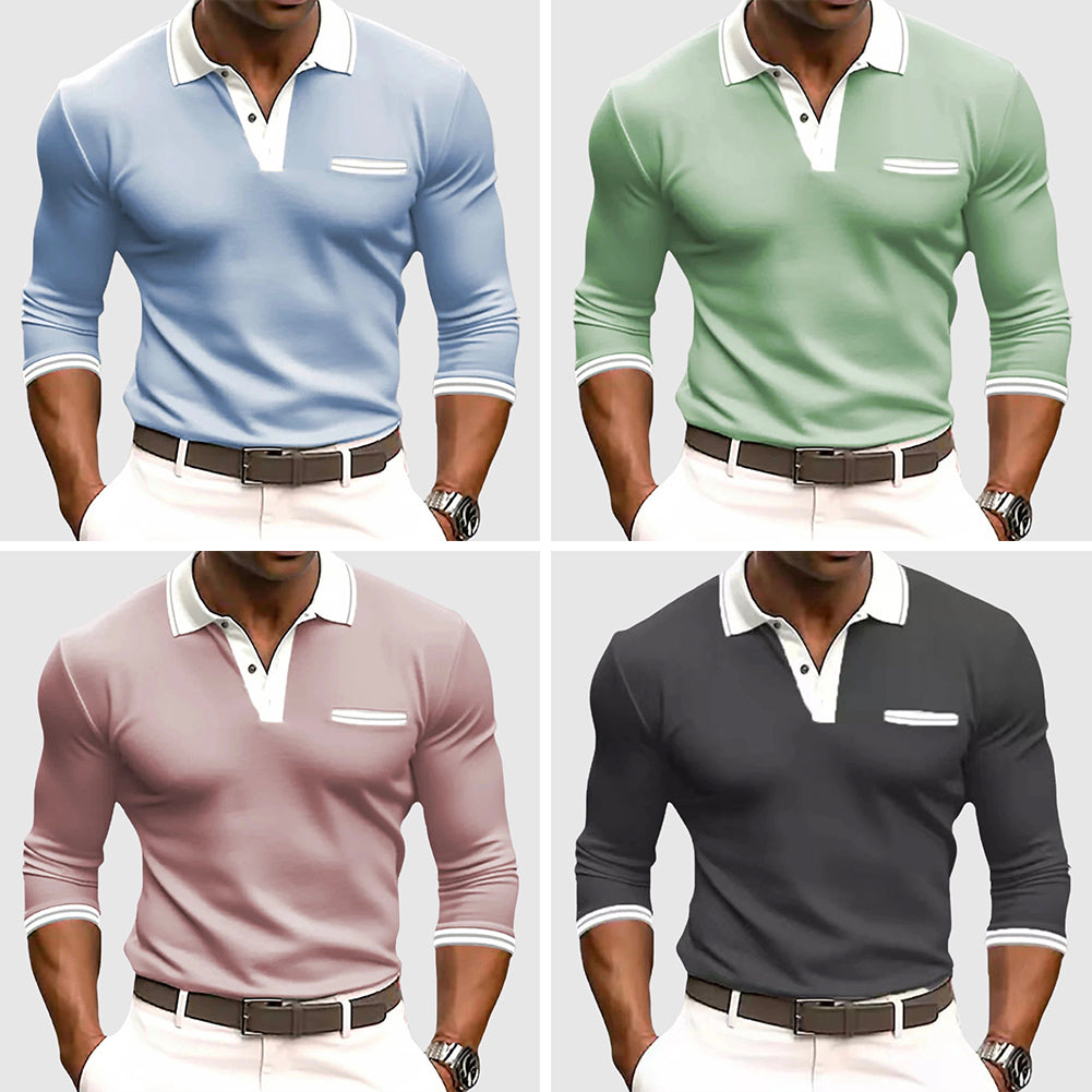 James - Polo Shirt met Witte Afwerking