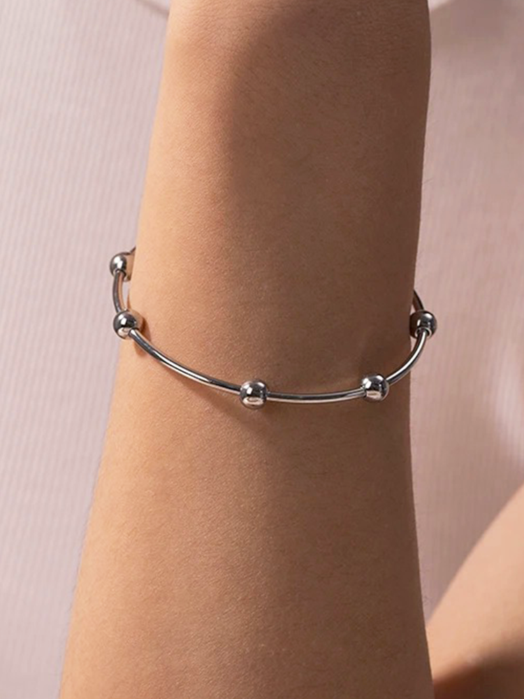 Elisabeth - Rosalien Kraal Bangle Armband Zilver