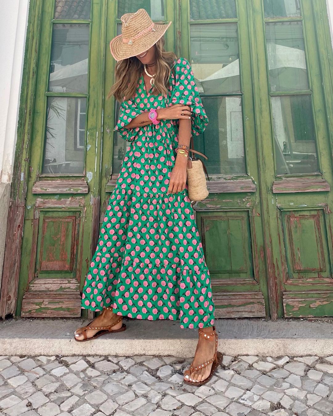 Mia - Maxi Jurk met Bloemenprint