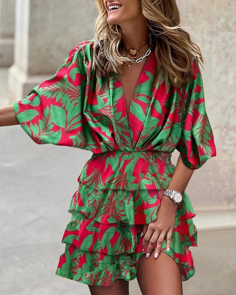 Evi - Stijlvolle mini jurk met print