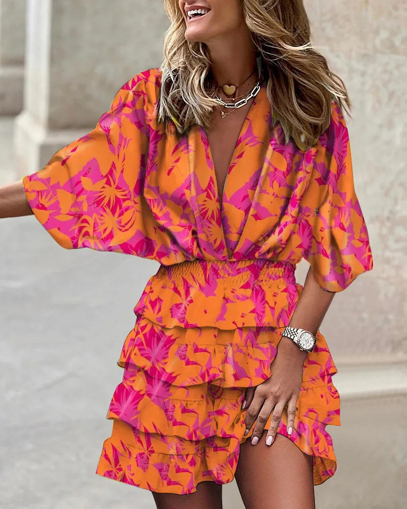 Evi - Stijlvolle mini jurk met print