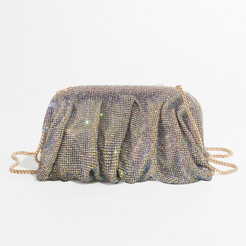 Lila – Avondtas met Strass Steentjes