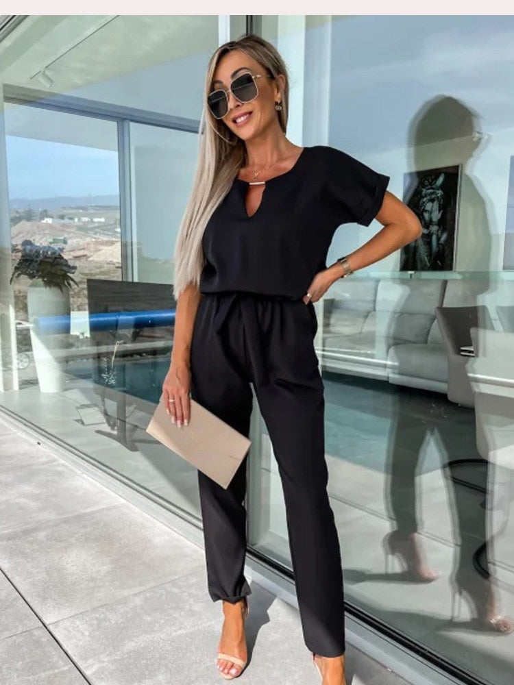 Brianna - Wijde-Pijpen Zomer Jumpsuit