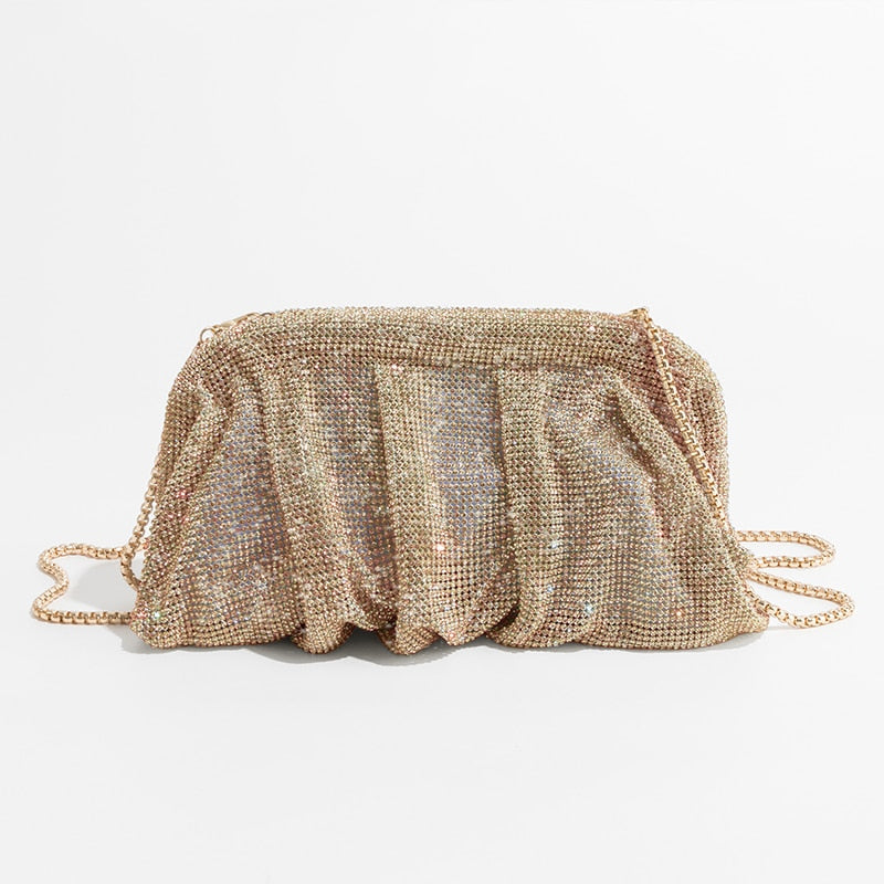 Lila – Avondtas met Strass Steentjes