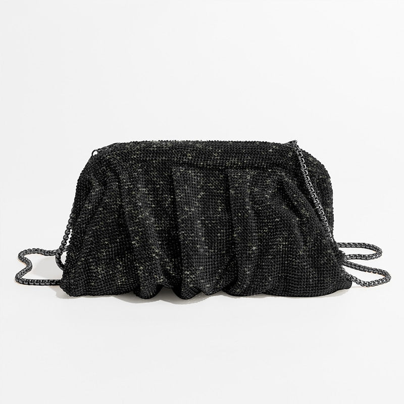 Lila – Avondtas met Strass Steentjes