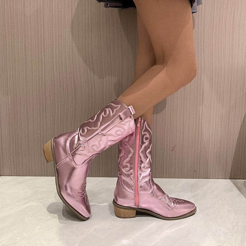 Livia - Stijlvolle metallic chique laarzen