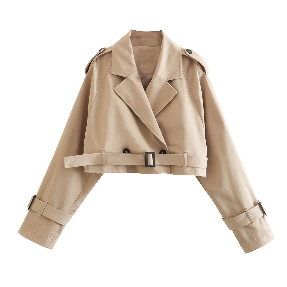Hannah – Korte Trenchcoat met Riem