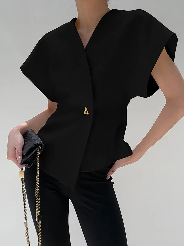 Ava - Gestructureerde Blazer Top