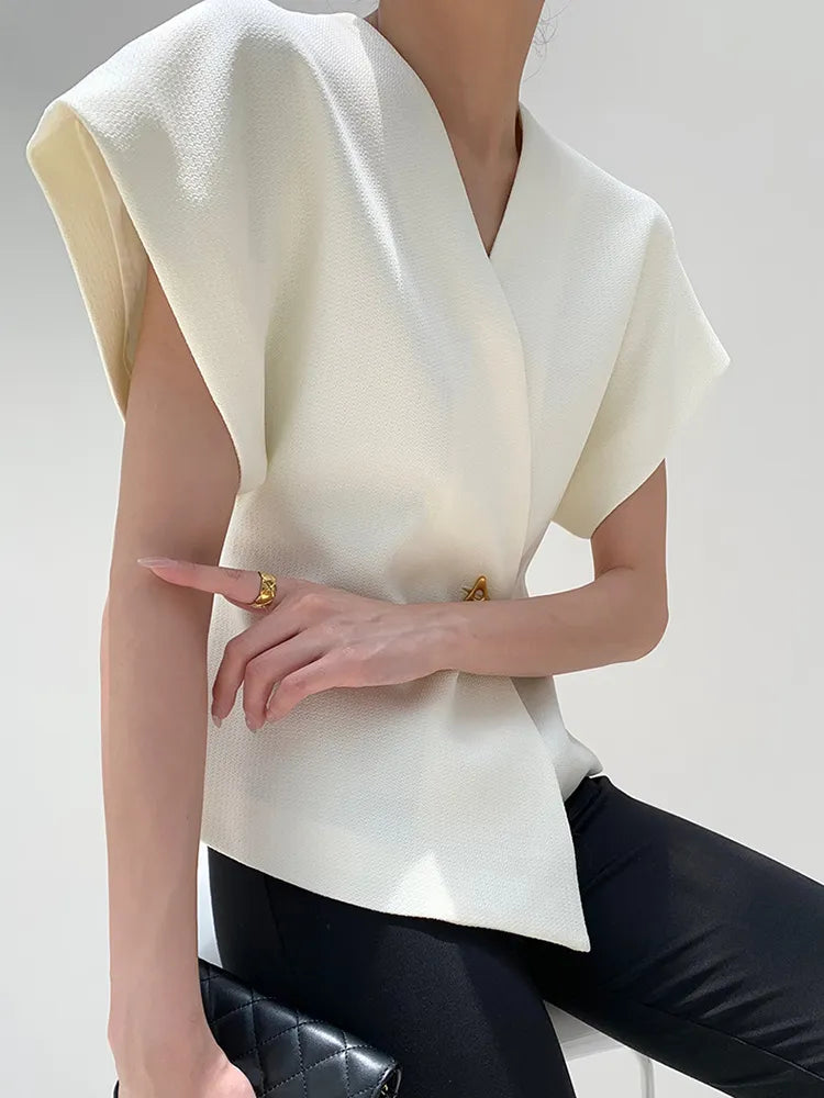 Ava - Gestructureerde Blazer Top