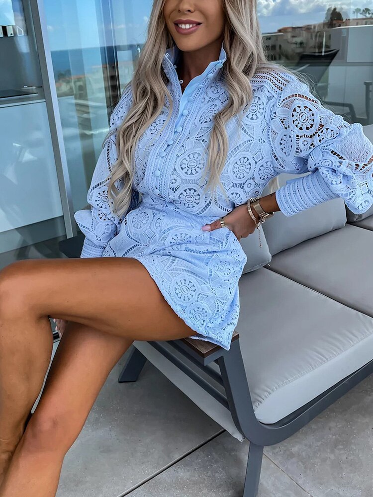 Yara - Witte Kanten Zomer Detail Jumpsuit Trendy en Comfortabel