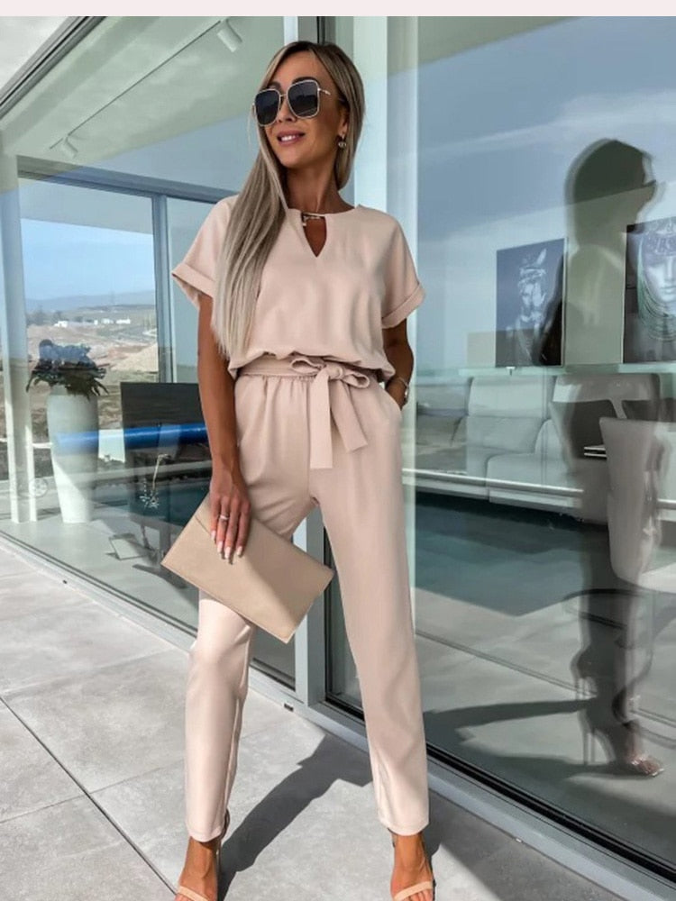 Brianna - Wijde-Pijpen Zomer Jumpsuit
