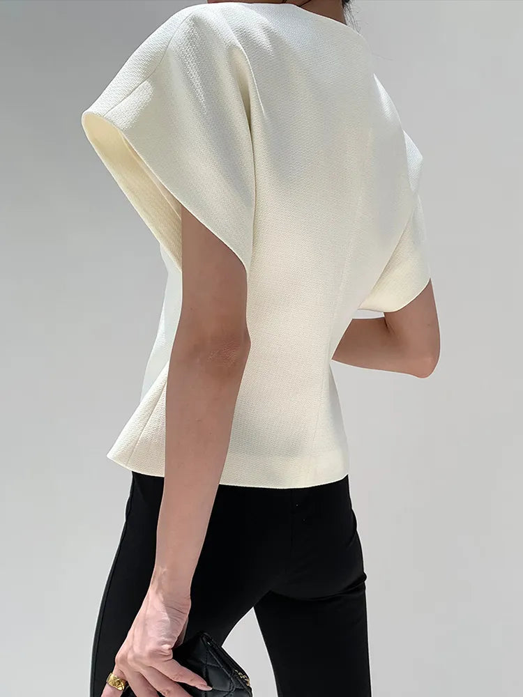 Ava - Gestructureerde Blazer Top