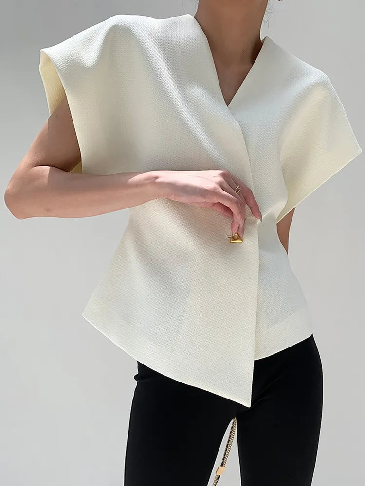 Ava - Gestructureerde Blazer Top